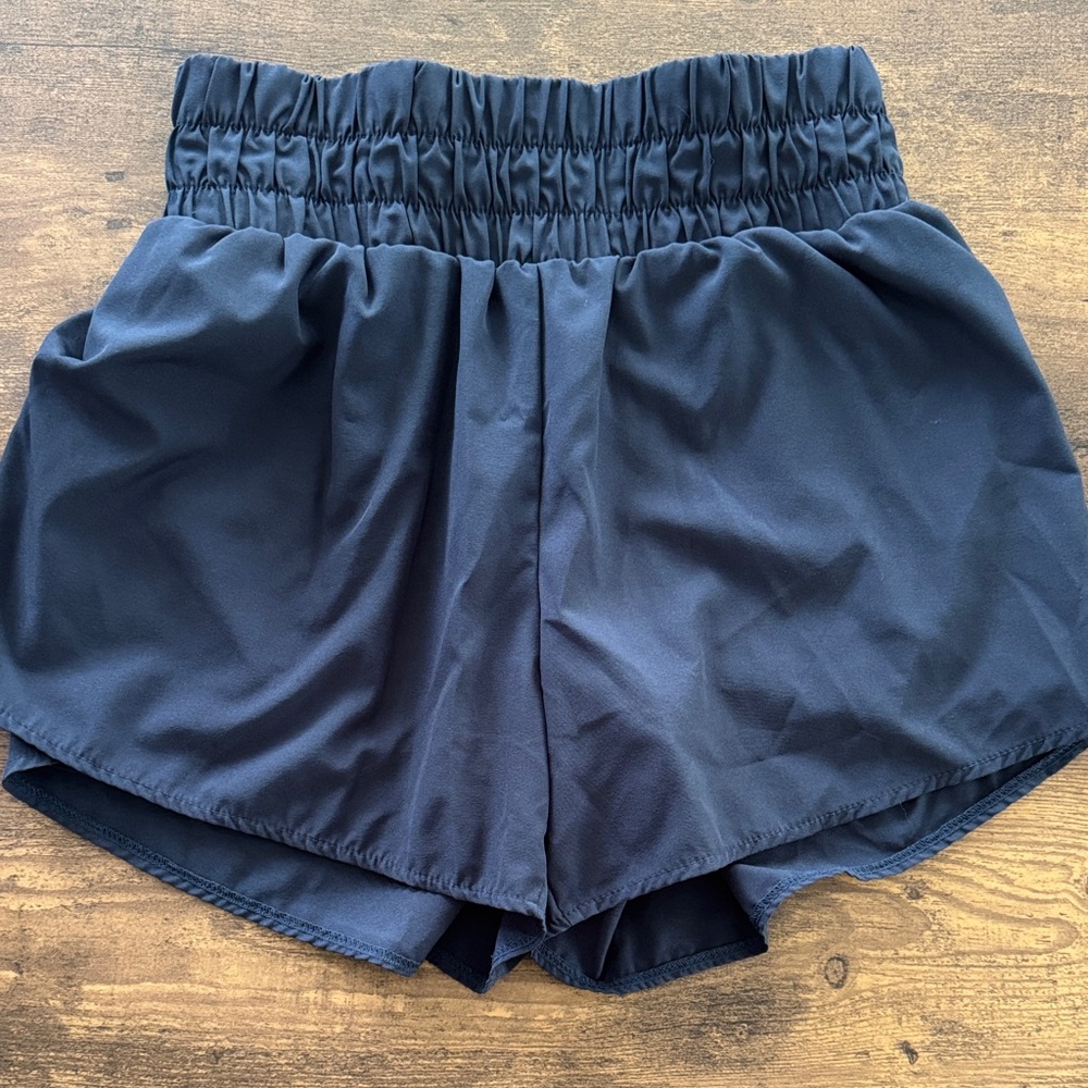 Navy blue athletic shorts